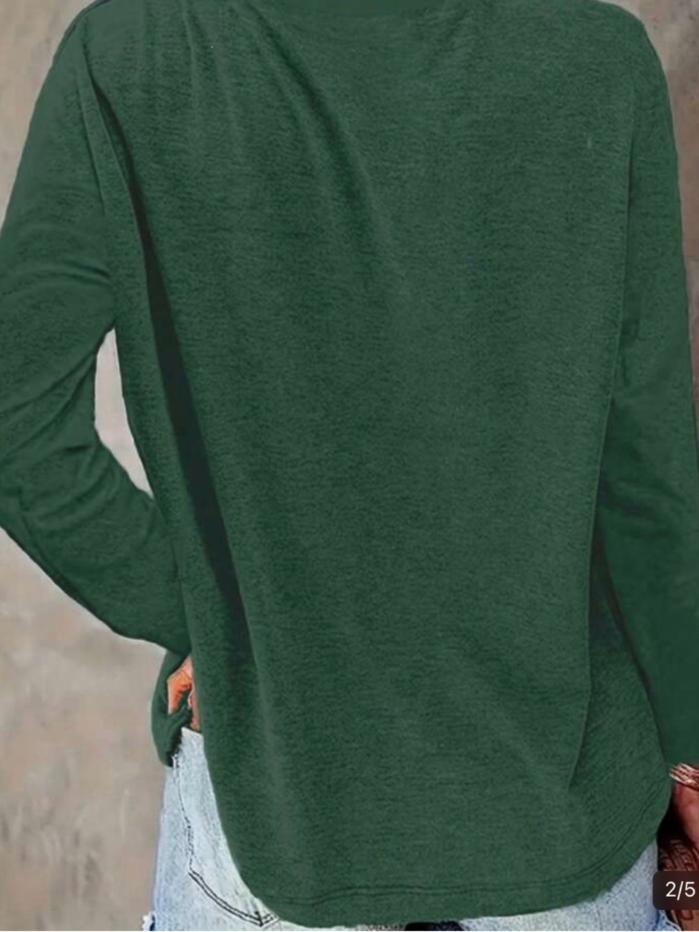 Dark Green Merry Christmas Long Sleeve Tee, Medium, NWOT - Picture 2 of 3